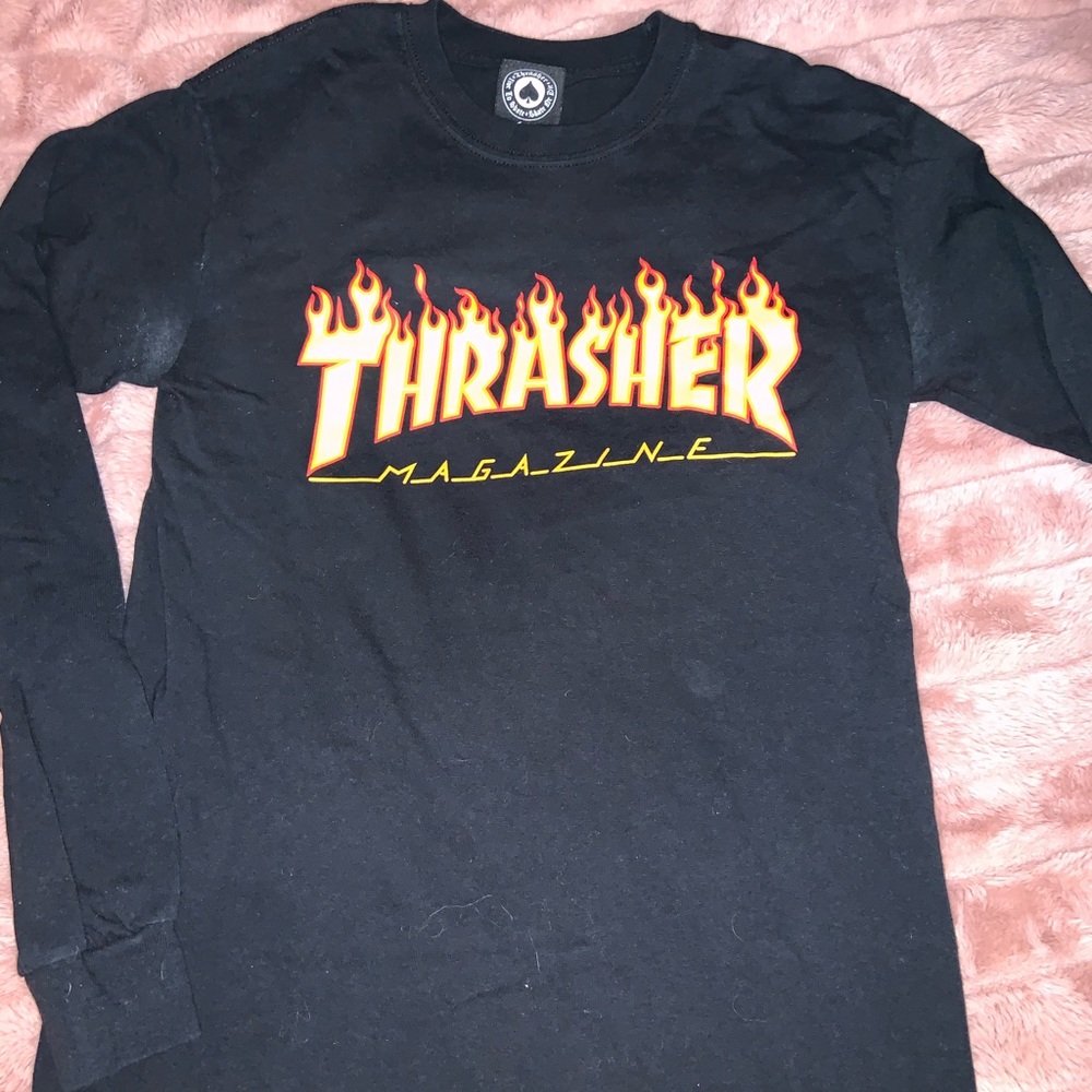 Black Trasher Long Sleeve Tee Original